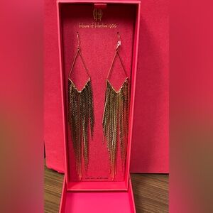 House of Harlow 1960 Gold Fringe Earrings